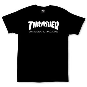 black and white thrasher shirt